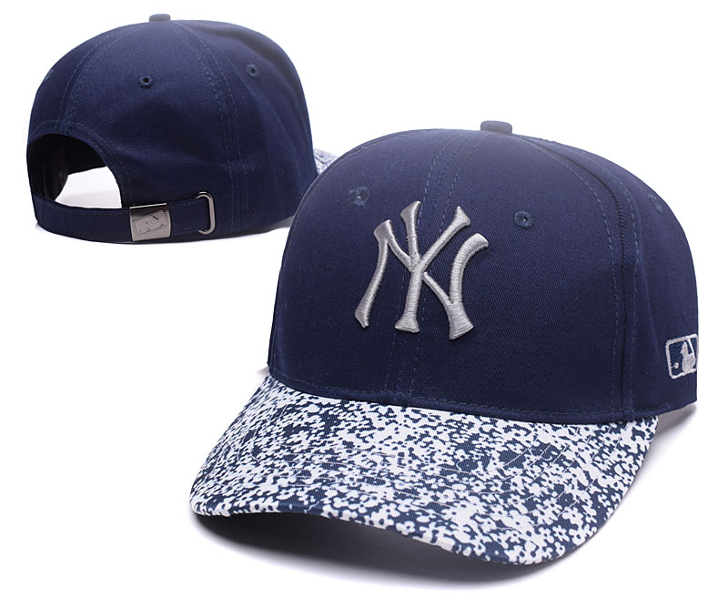 Yankees Team Logo Navy Special Peaked Adjustable Hat TX - Click Image to Close