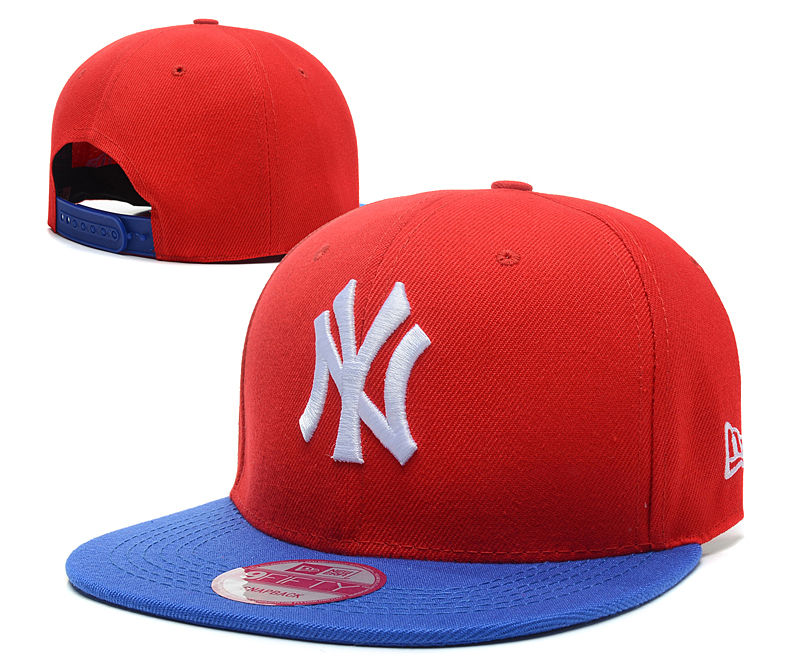 Yankees Team Logo Red Blue Adjustable Hat SG - Click Image to Close