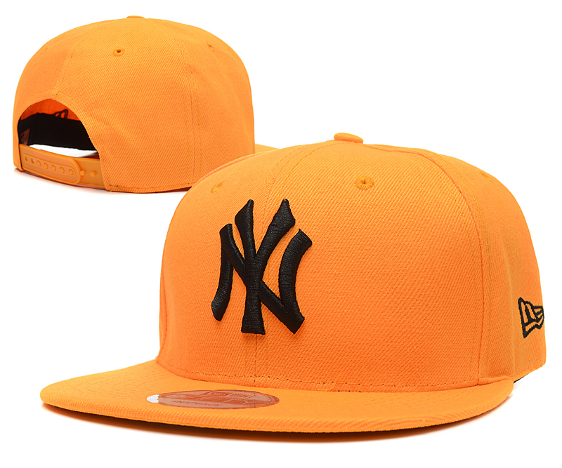 Yankees Team Logo Yellow Adjustable Hat SG