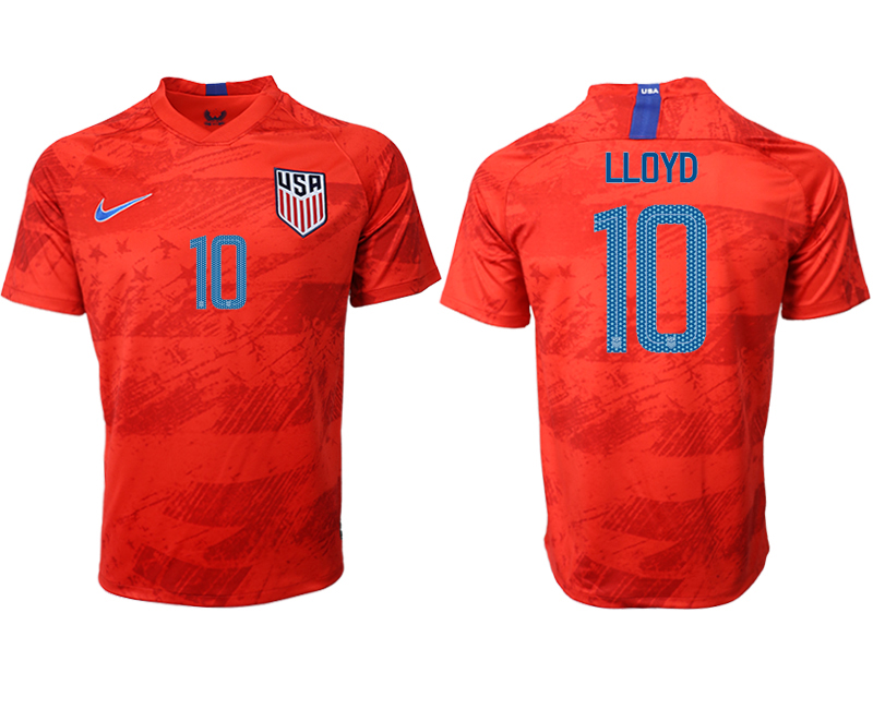 2019-20 USA 10 LLOYD Away Thailand Soccer Jersey