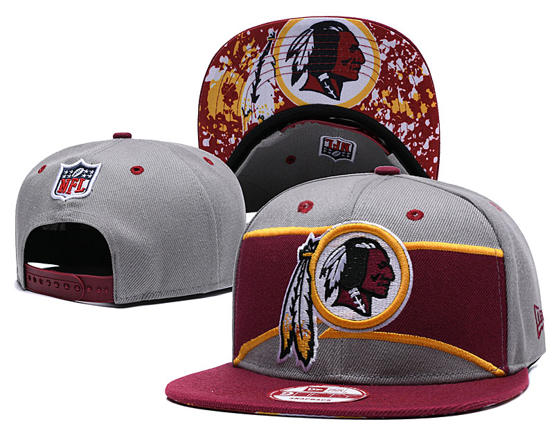 Redskins Team Logo Gray Adjustable Hat GS