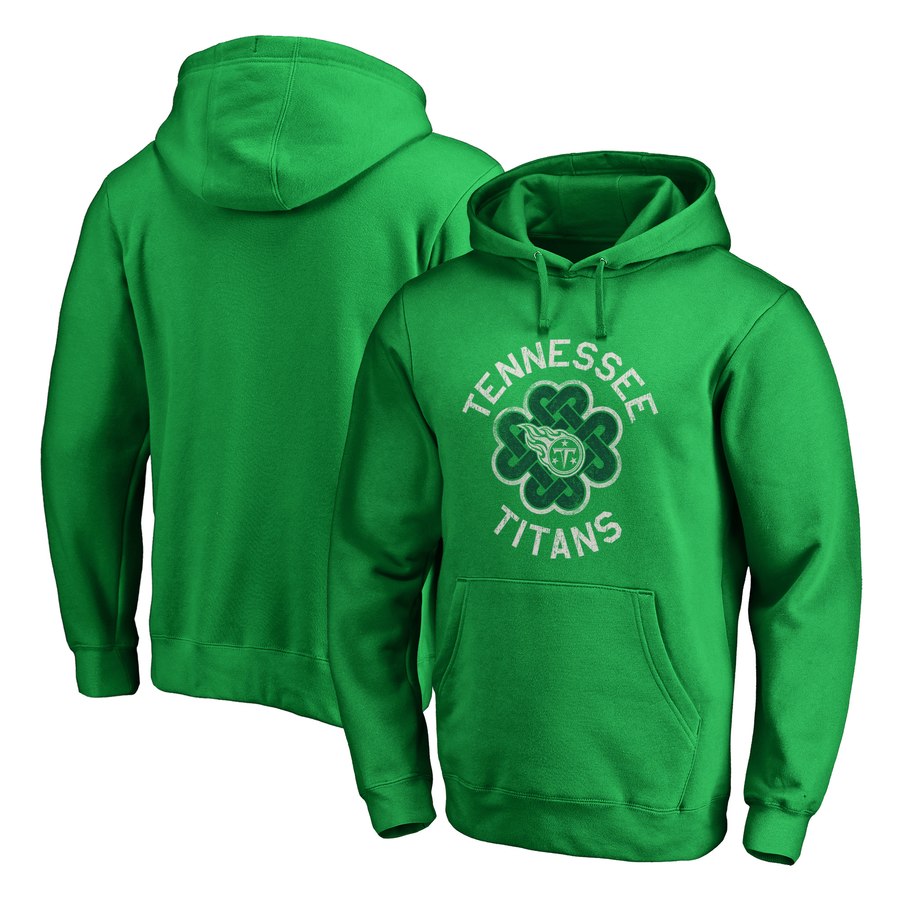 Tennessee Titans NFL Pro Line by Fanatics Branded St. Patrick's Day Luck Tradition Pullover Hoodie Kelly Green - Click Image to Close