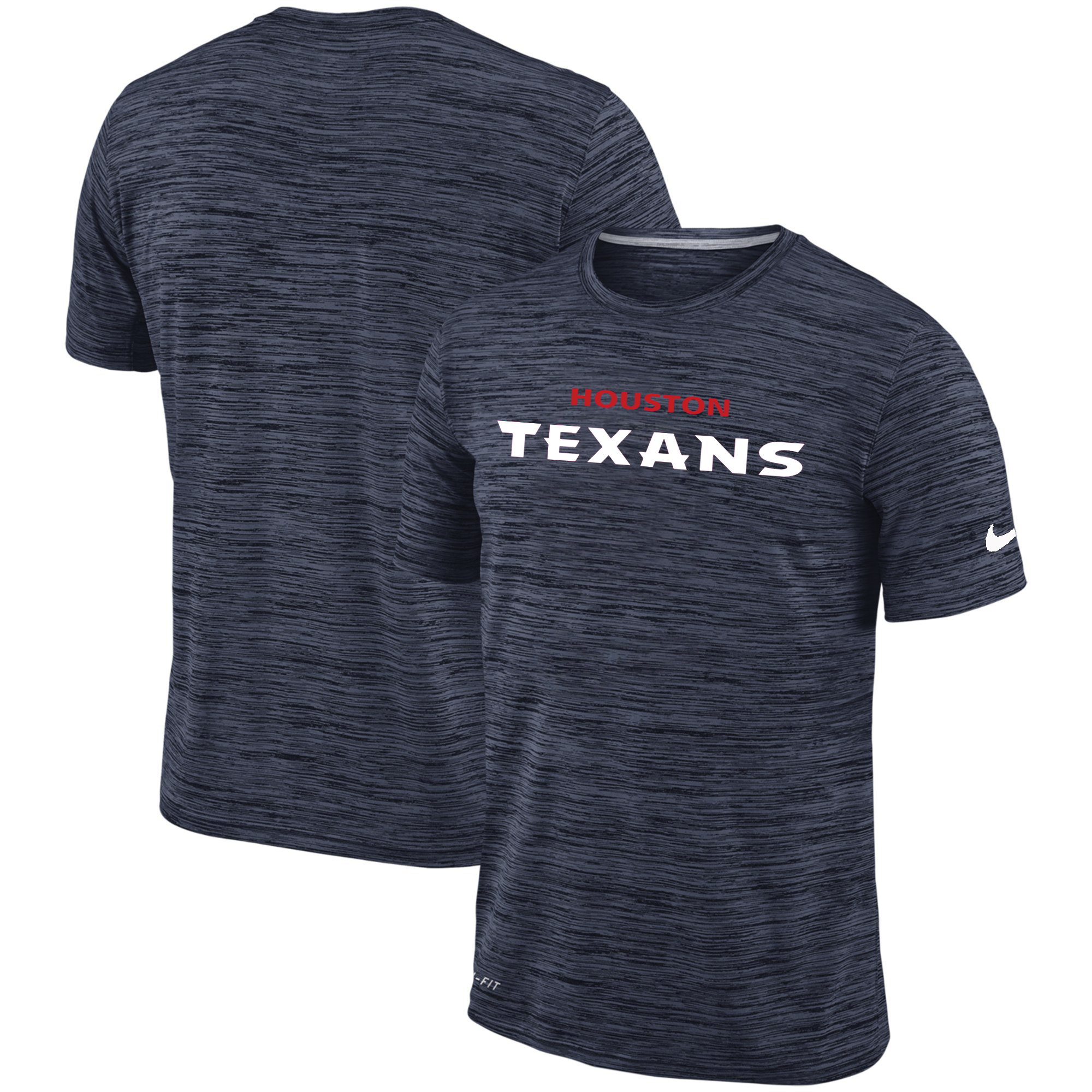Men's Houston Texans Nike Navy Velocity Performance T-Shirt - Click Image to Close