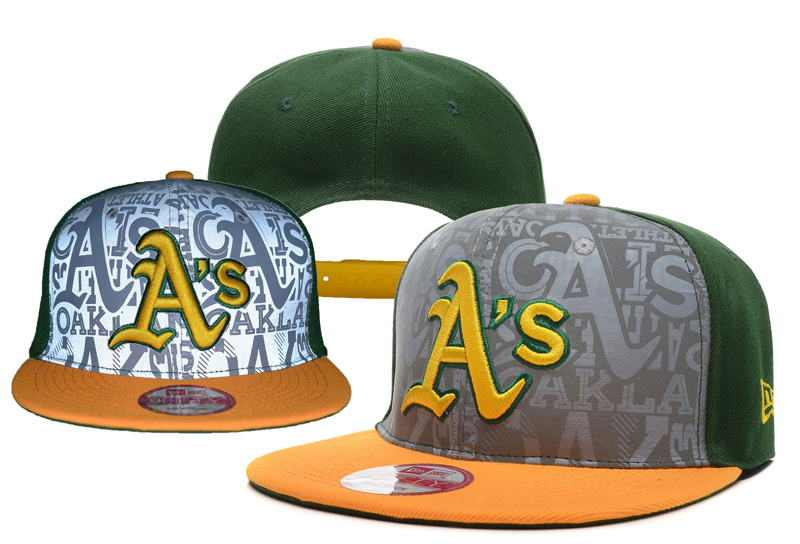 Athletics Team Logo Silver Green Adjustable Hat YD