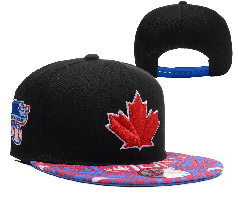 Blue Jays Fresh Logo Black Adjustable Hat YD