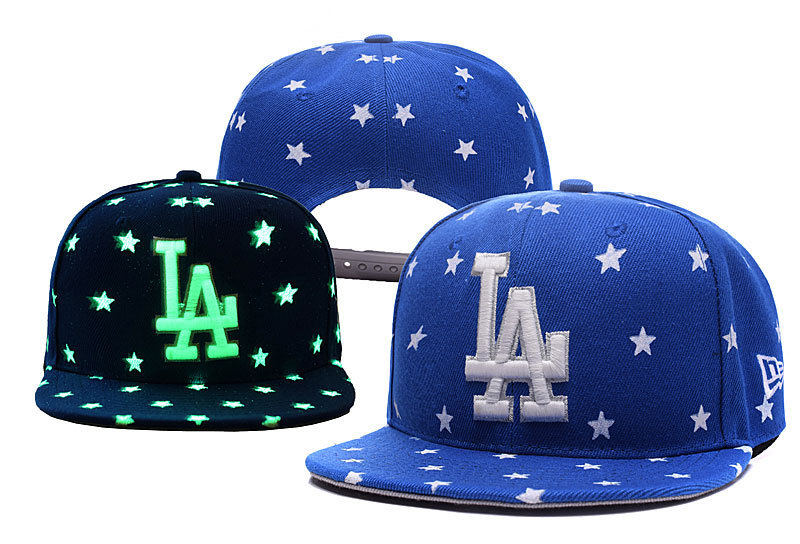 Dodgers Fresh Logo Blue With Star Luminous Adjustable Hat YD