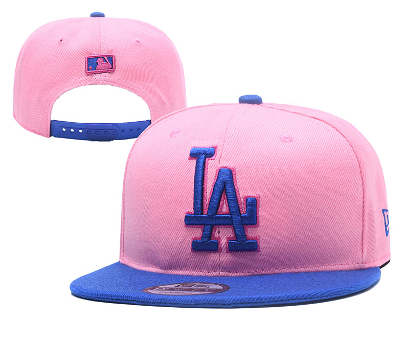 Dodgers Team Logo Pink Blue Adjustable Hat YD