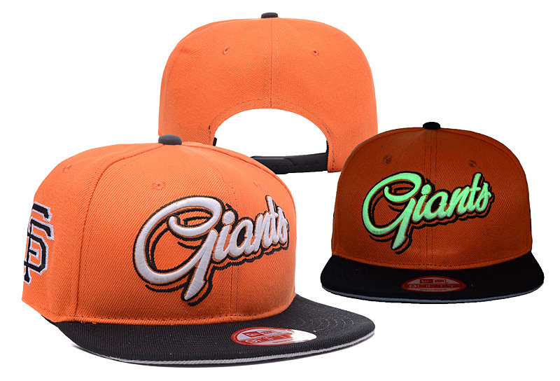San Francisco Giants Fresh Logo Orange Luminous Adjustable Hat YD
