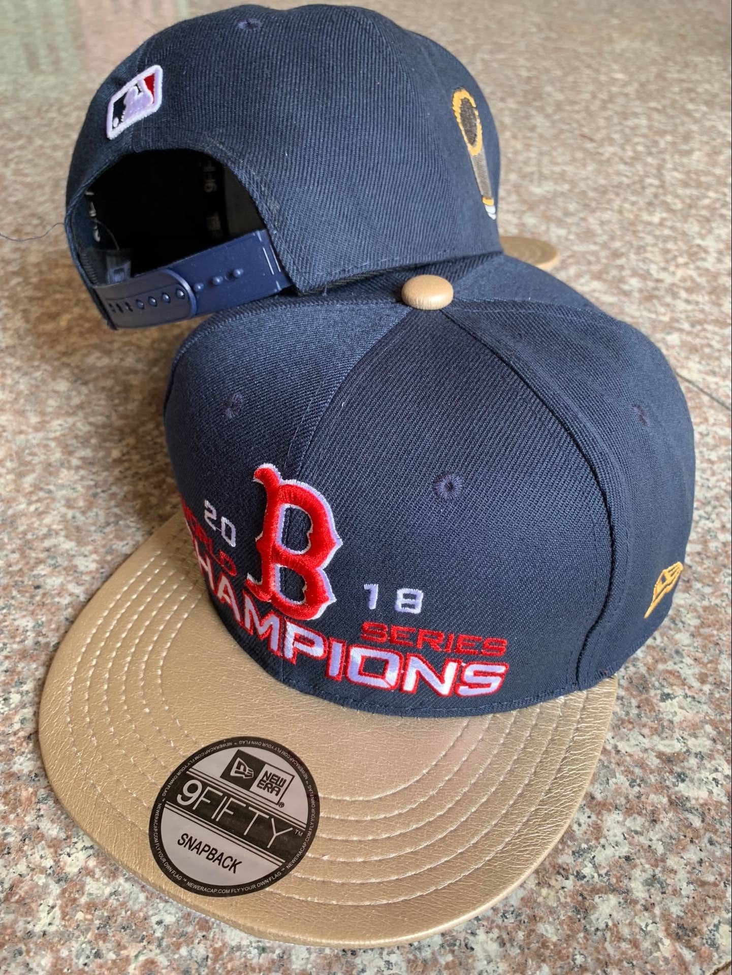 Red Sox Fresh Logo 2018 World Series Champions Adjustable Hat YD