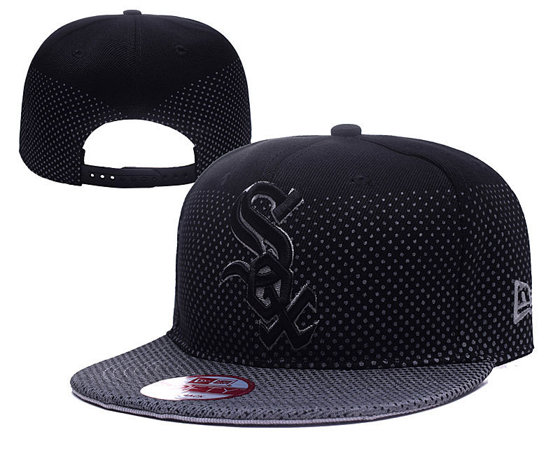 White Sox Fresh Logo Black Hat Adjustable Hat YD