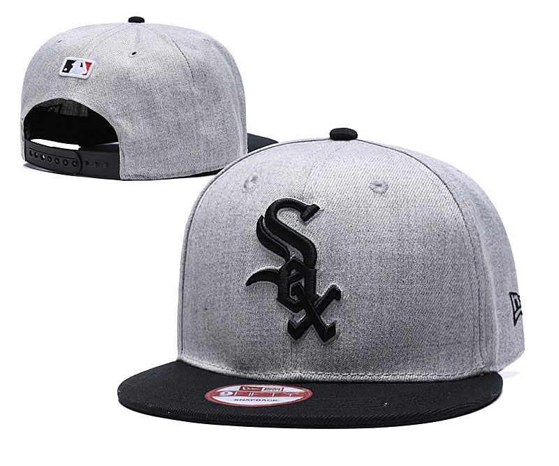 White Sox Team Logo Gray Adjustable Hat TX