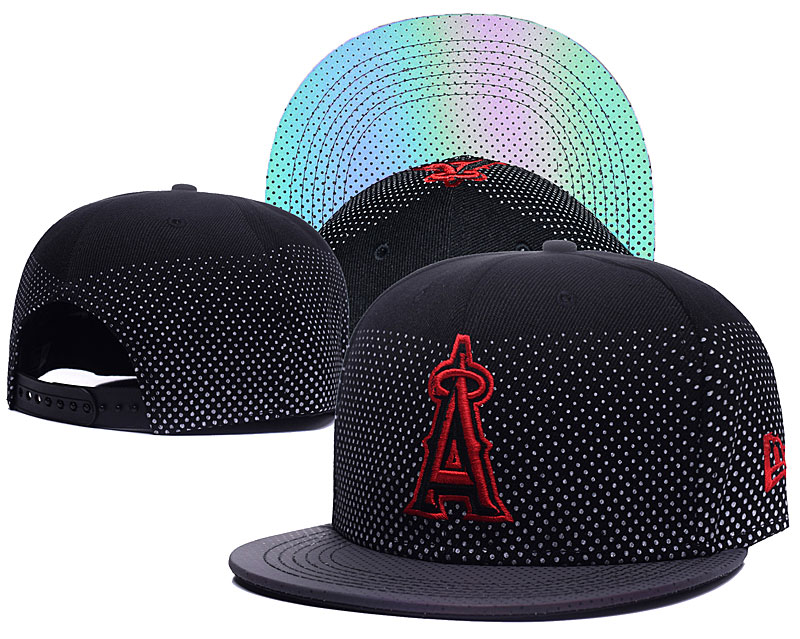 Angels Team Logo Black Adjustable Hat GS