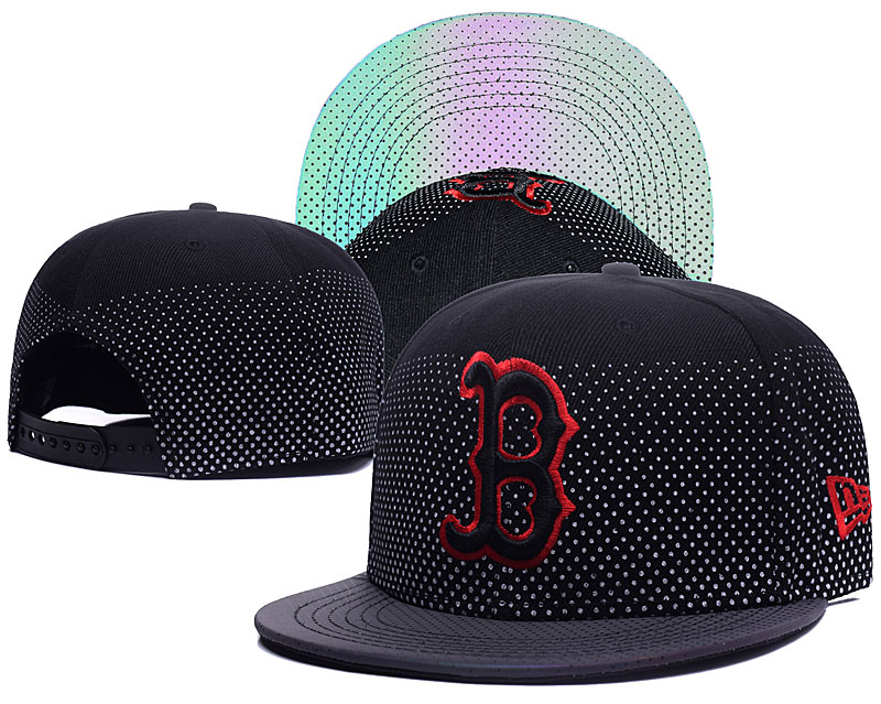 Red Sox Fresh Logo Black Adjustable Hat GS