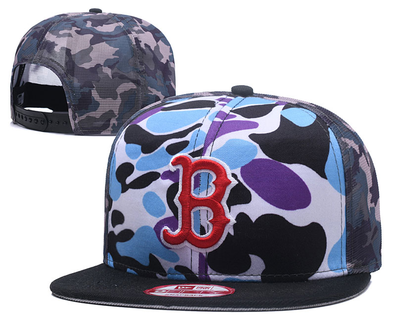 Red Sox Team Logo Camo Adjustable Hat GS
