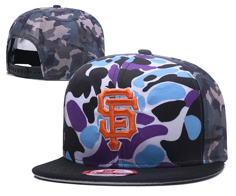 San Francisco Giants Team Logo Camo Adjustable Hat GS
