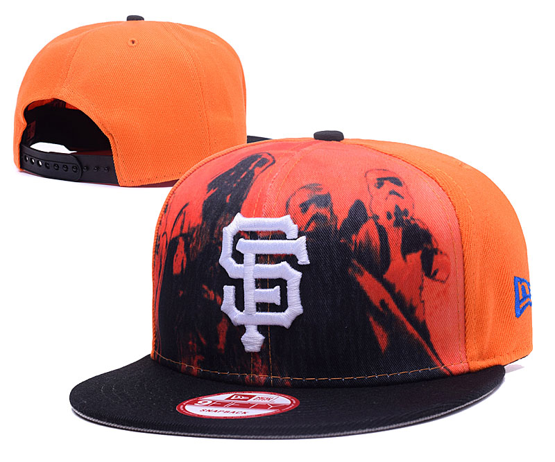 San Francisco Giants Team Logo Orange Adjustable Hat GS