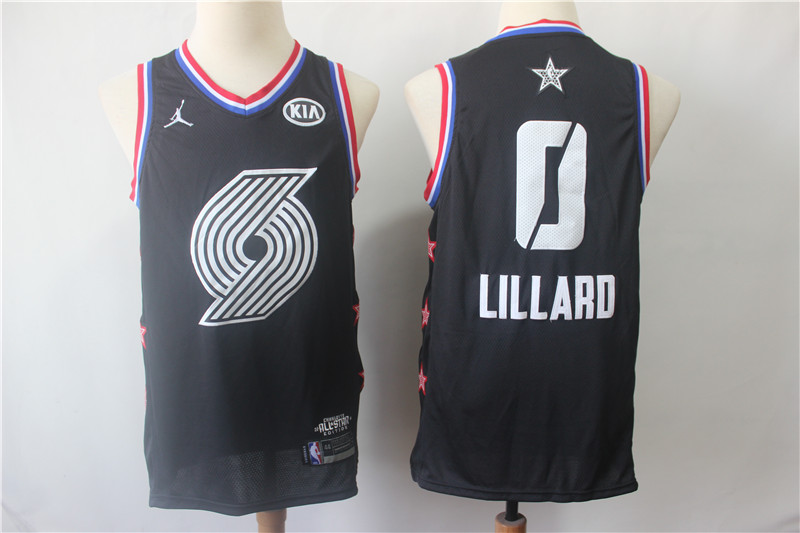 Blazers 0 Damian Lillard Black 2019 NBA All-Star Game Jordan Brand Swingman Jersey