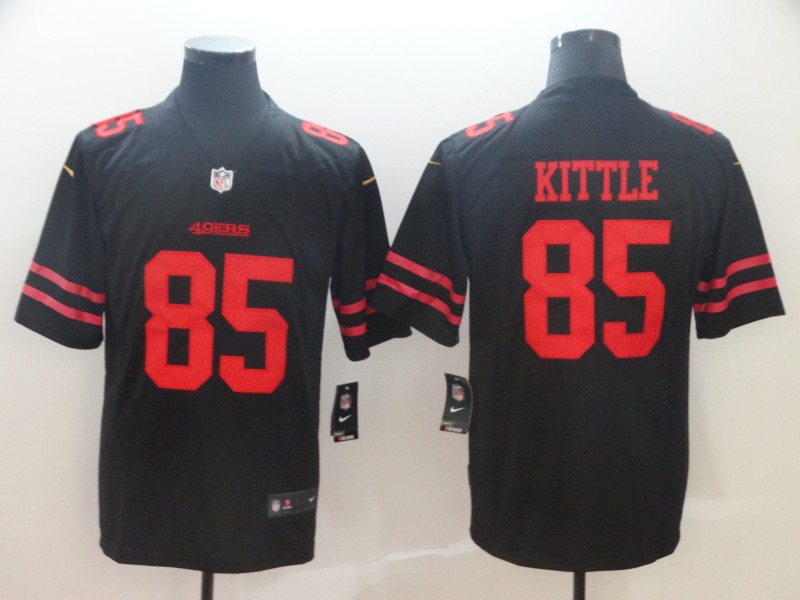 Nike 49ers 85 George Kittle Black Vapor Untouchable Limited Jersey