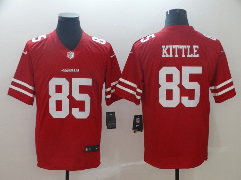 Nike 49ers 85 George Kittle Red Vapor Untouchable Limited Jersey