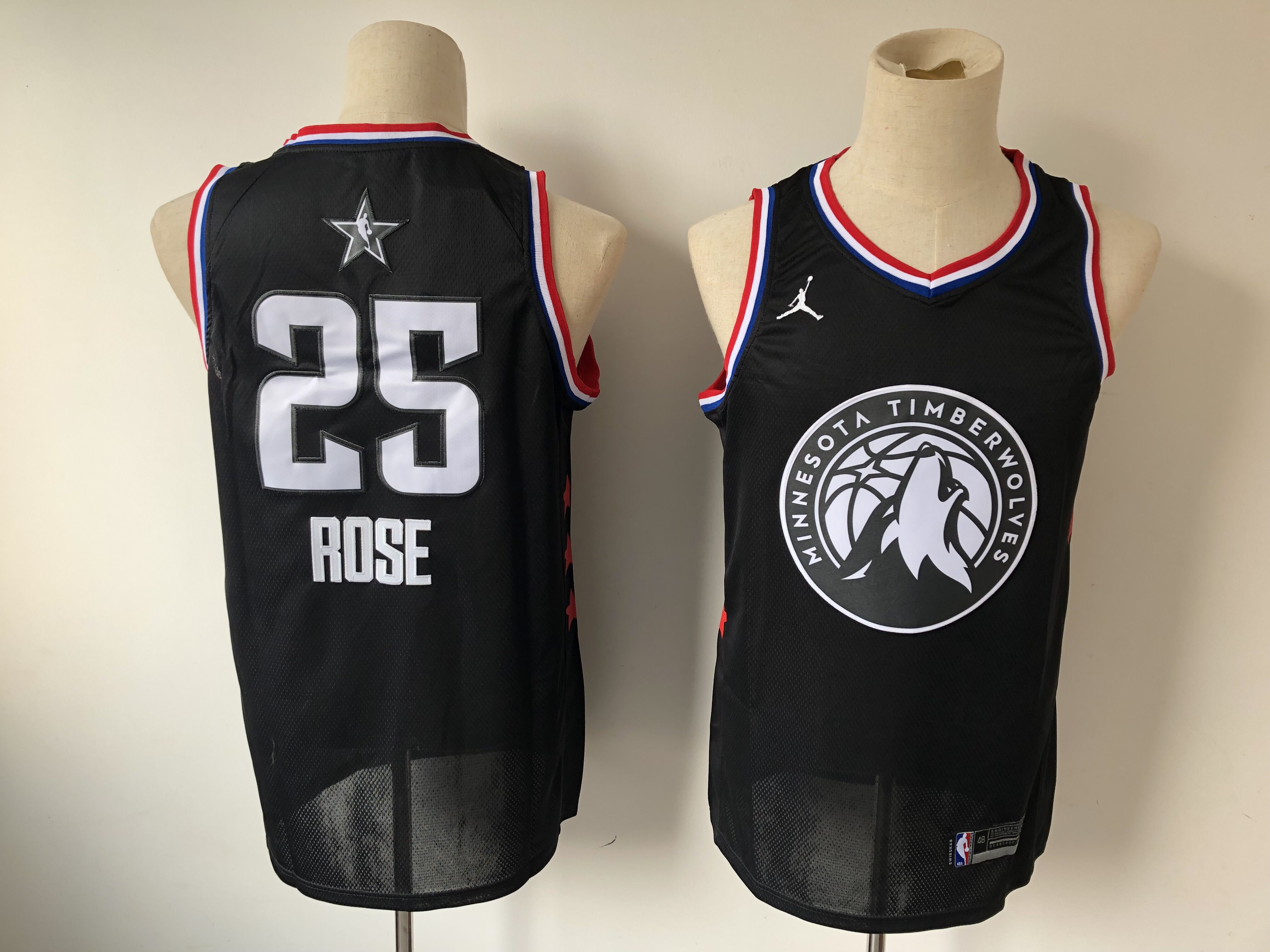 Timberwolves 25 Derrick Rose Black 2019 NBA All-Star Game Jordan Brand Swingman Jersey