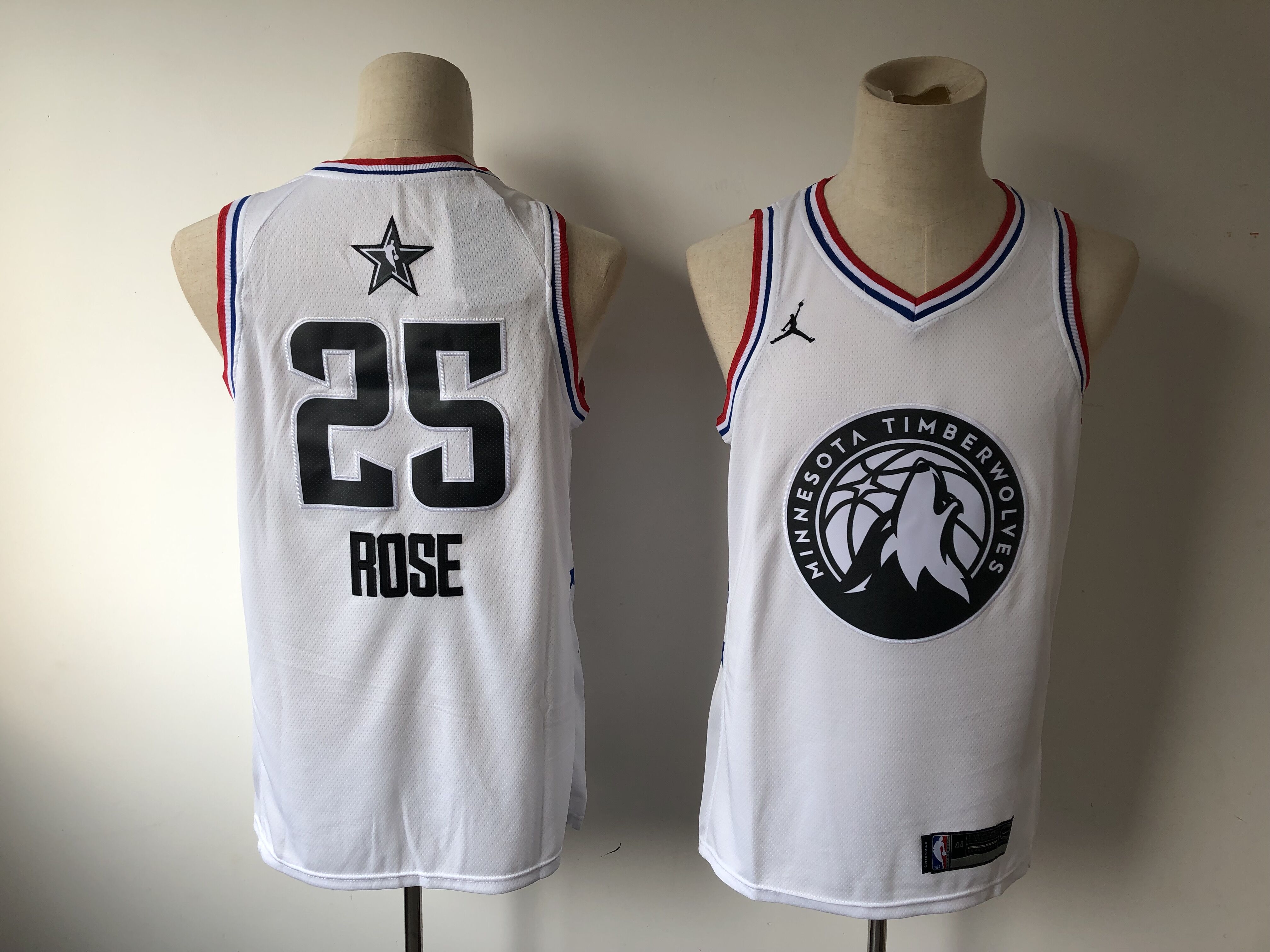 Timberwolves 25 Derrick Rose White 2019 NBA All-Star Game Jordan Brand Swingman Jersey
