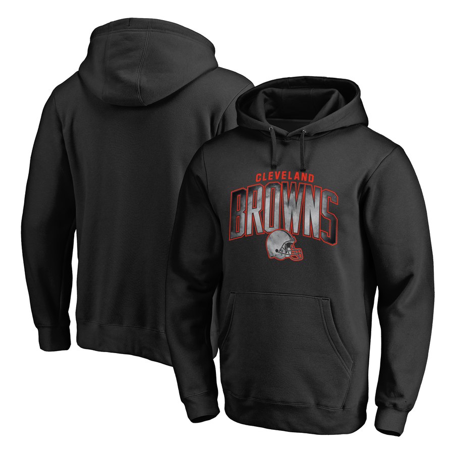 Cleveland Browns NFL Pro Line by Fanatics Branded Arch Smoke Pullover Hoodie Black - Click Image to Close