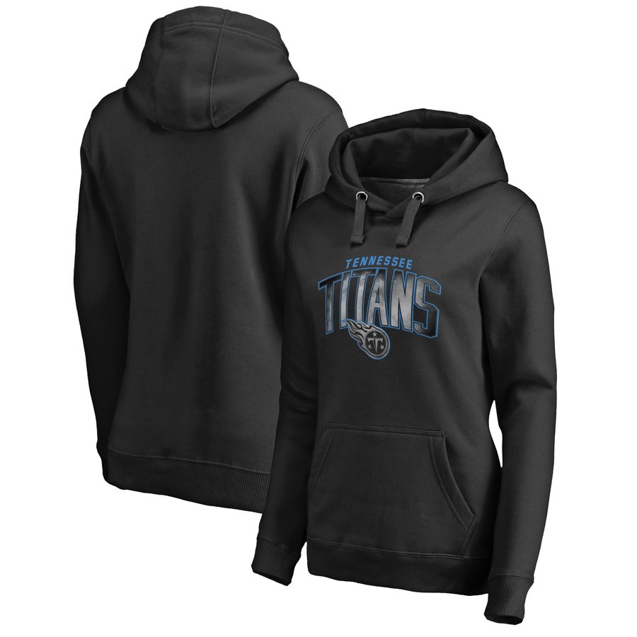 Tennessee Titans NFL Pro Line by Fanatics Branded Women's Plus Size Arch Smoke Pullover Hoodie - Click Image to Close