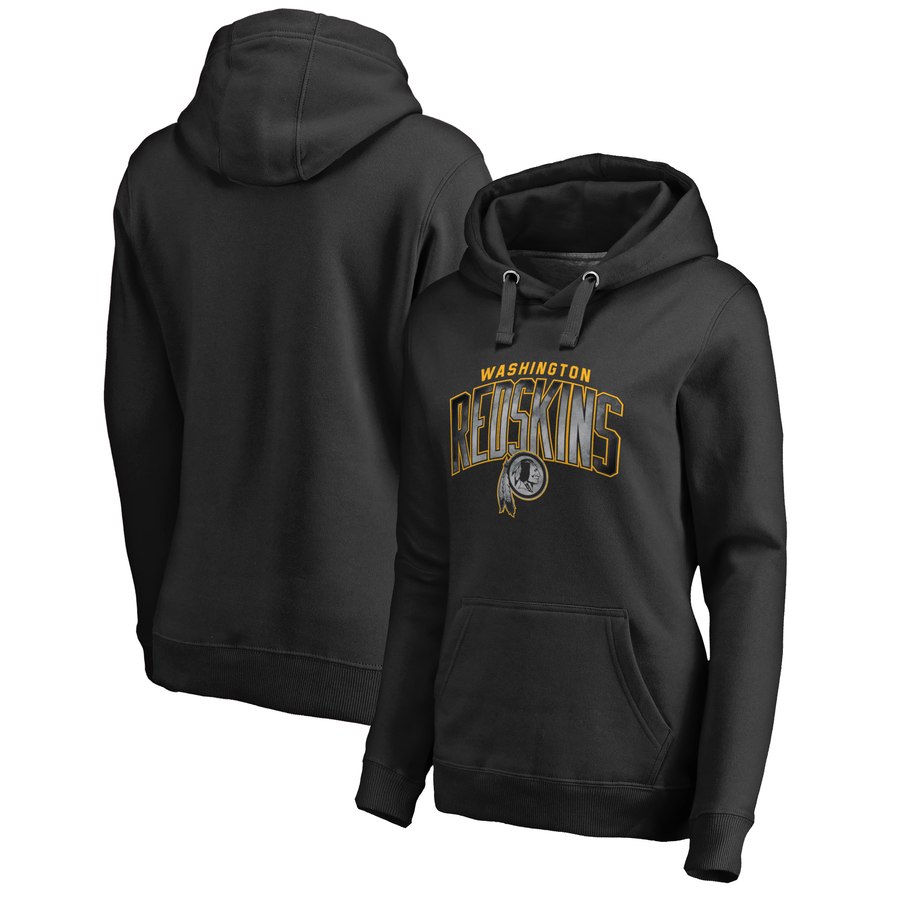 Washington Redskins NFL Pro Line by Fanatics Branded Women's Plus Size Arch Smoke Pullover Hoodie - Click Image to Close