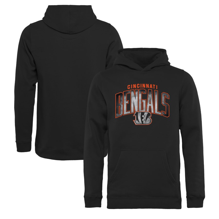Cincinnati Bengals NFL Pro Line by Fanatics Branded Youth Arch Smoke Pullover Hoodie Black