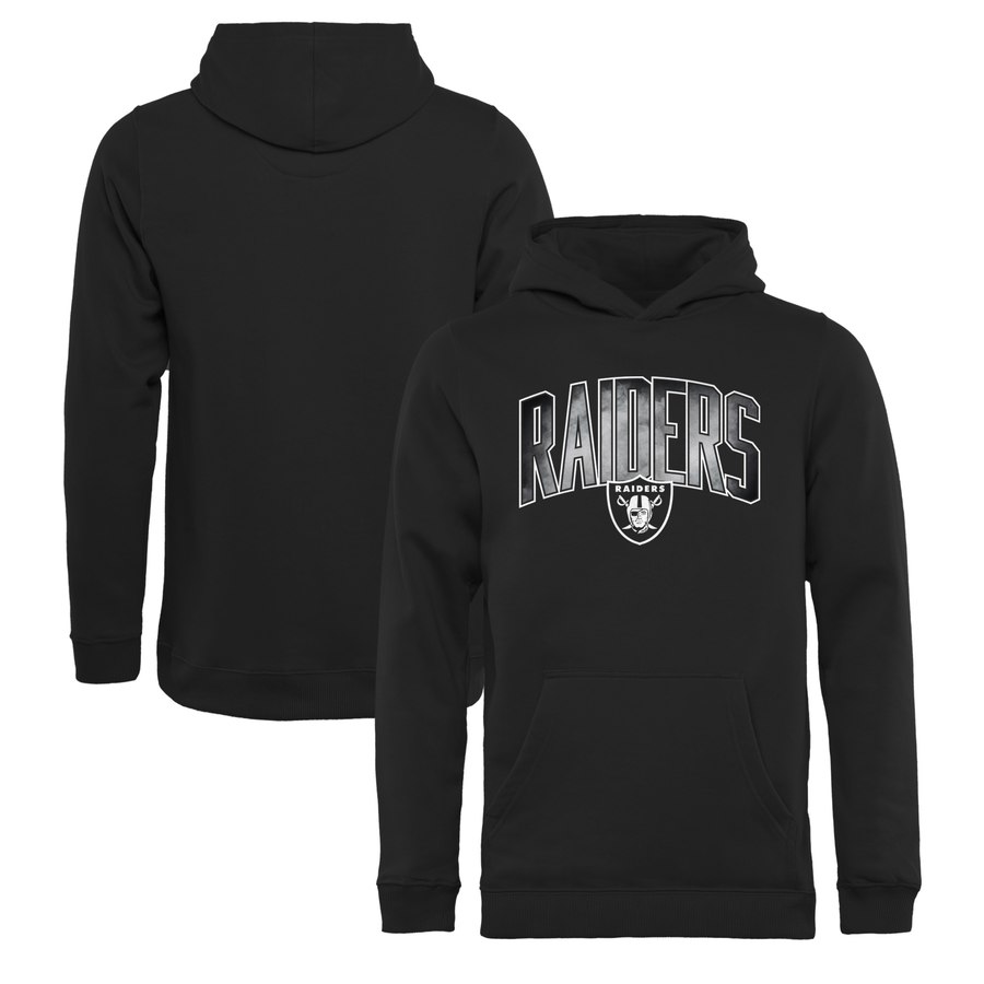 Oakland Raiders NFL Pro Line by Fanatics Branded Youth Arch Smoke Pullover Hoodie Black