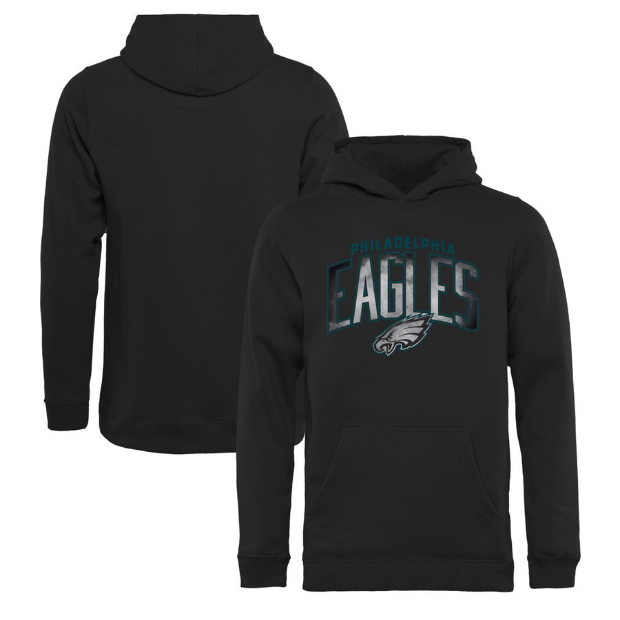 Philadelphia Eagles NFL Pro Line by Fanatics Branded Youth Arch Smoke Pullover Hoodie Black