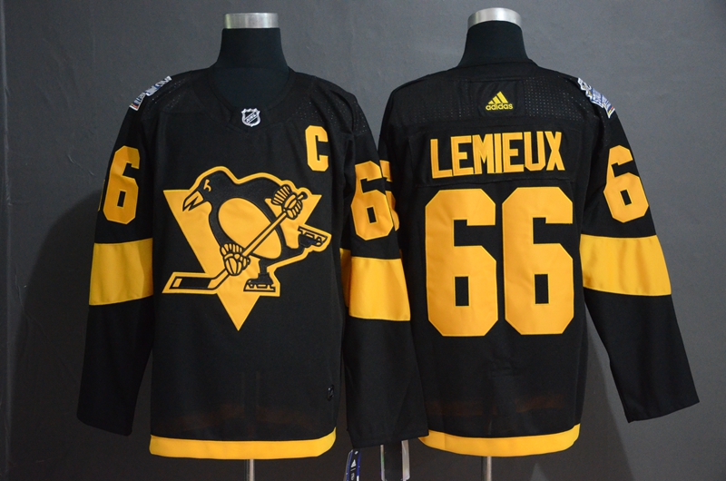 Penguins 66 Mario Lemieux Black 2019 NHL Stadium Series Adidas Jersey
