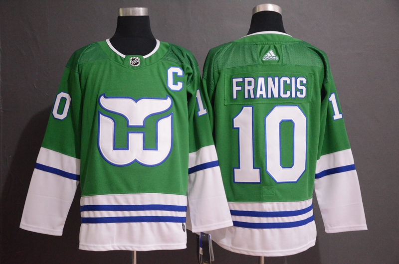 Whalers 10 Ron Francis Green Adidas Jersey