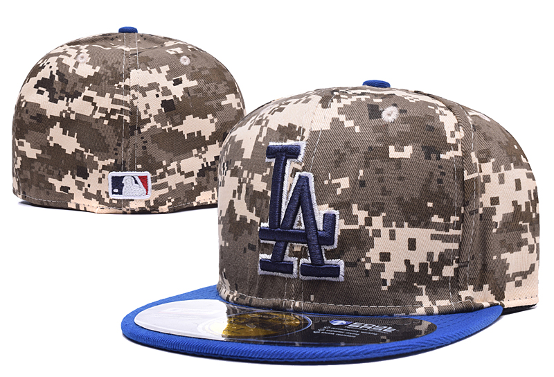 Dodgers Team Logo Camo Fitted Hat LX