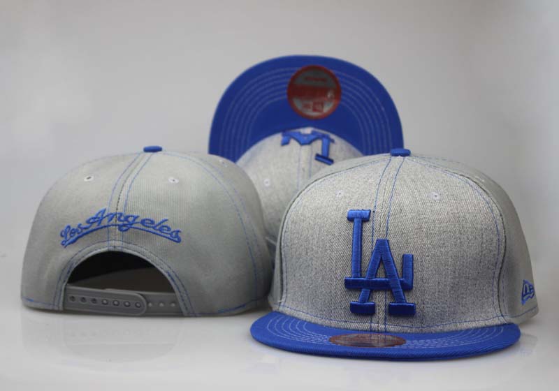 Dodgers Team Logo Gray Adjustable Hat LT