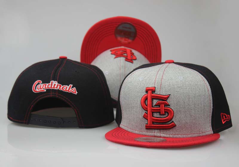 St. Louis Cardinals Team Logo Black Adjustable Hat LT