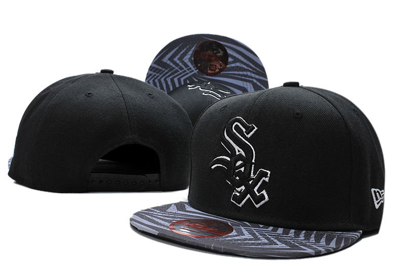 White Sox Team Logo Black Adjustable Hat LT