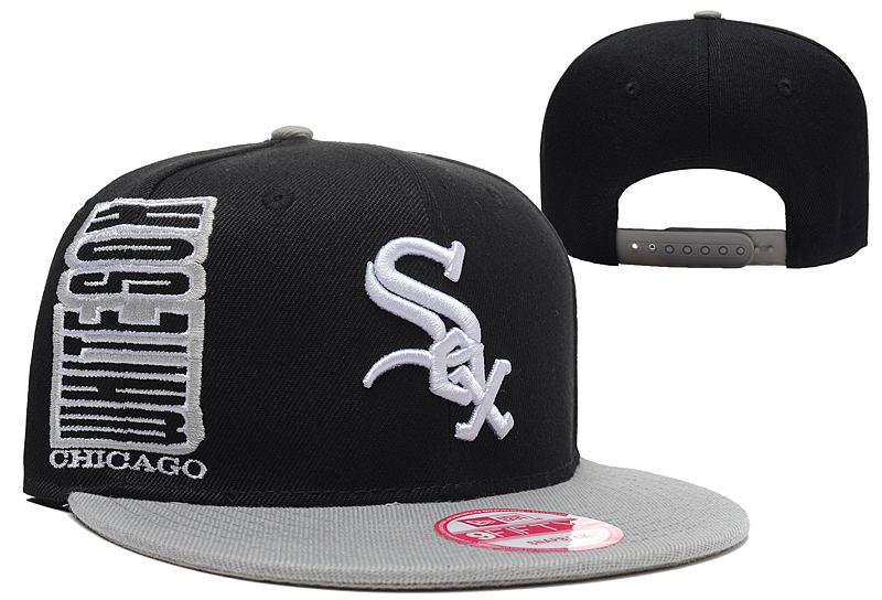 White Sox Team Logo Black Adjustable Hat LX