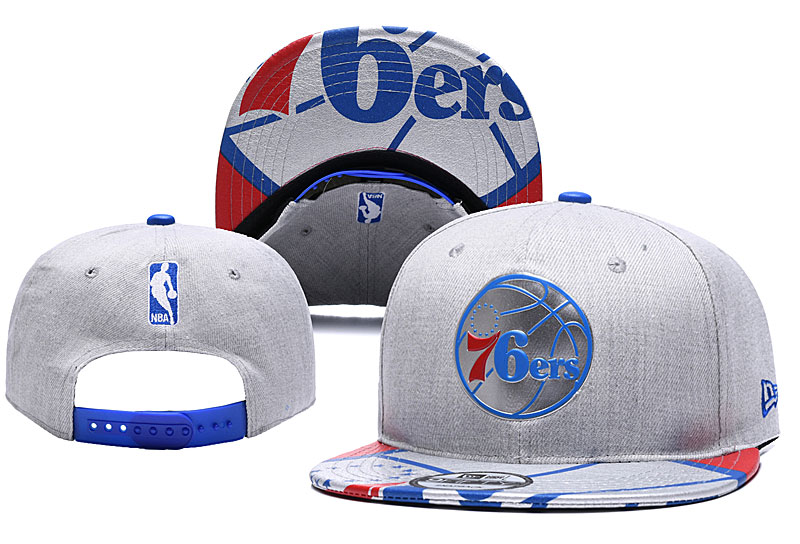 76ers Team Logo Gray Adjustable Hat YD