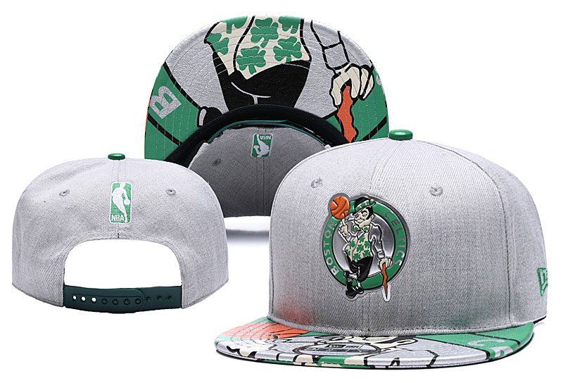Celtics Team Logo Gray Adjustable Hat YD - Click Image to Close