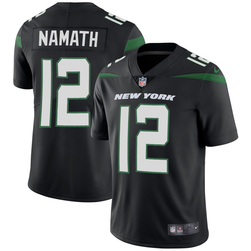 Nike Jets 12 Joe Namath Black Youth New 2019 Vapor Untouchable Limited Jersey - Click Image to Close