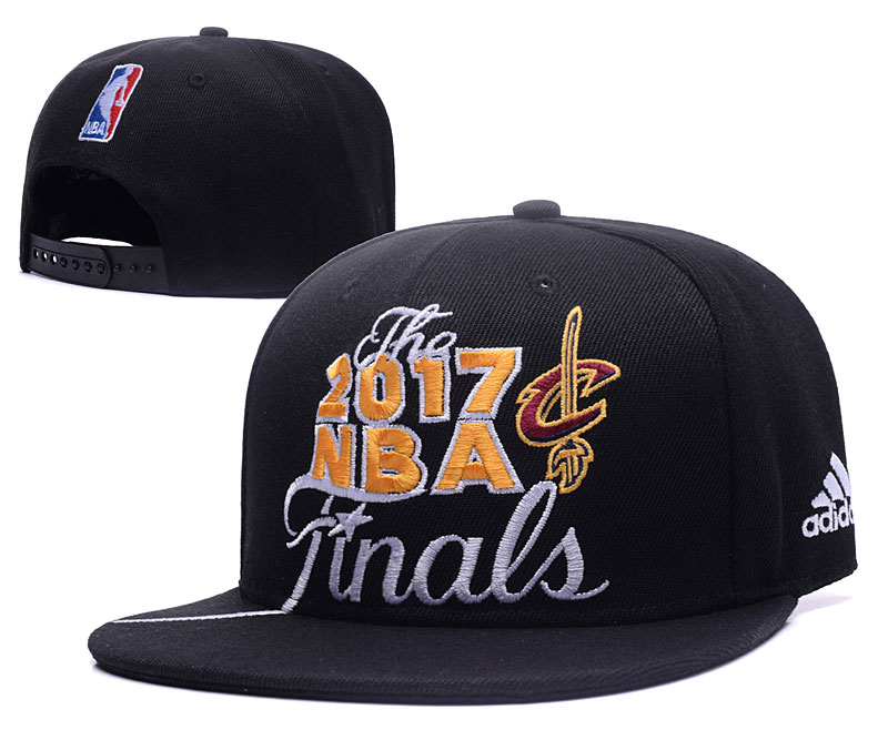 Cavaliers Team Logo 2017 NBA Finals Black Adjustable Hat GS