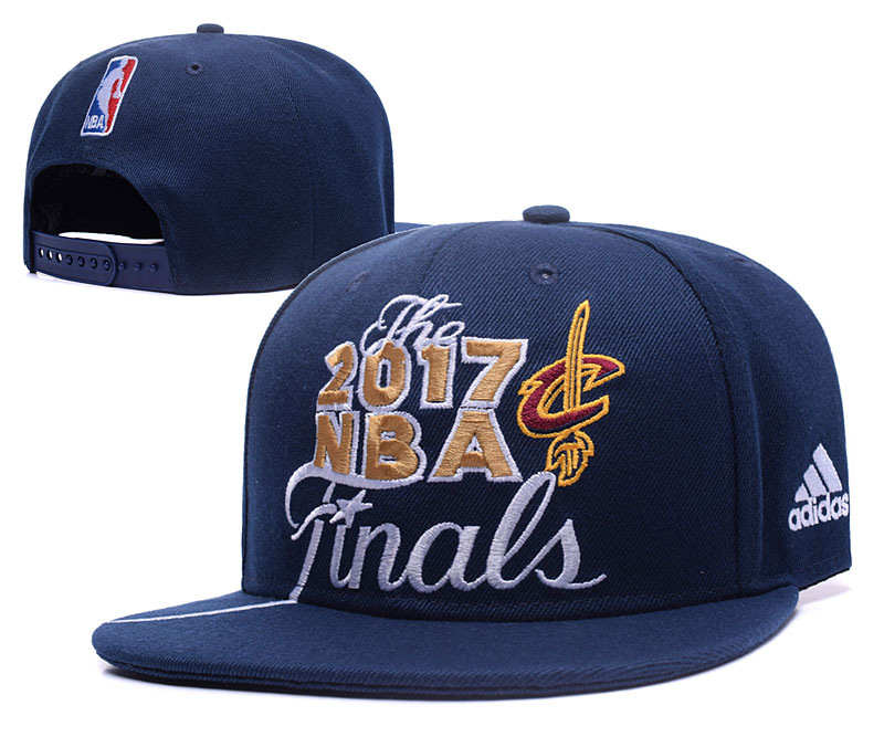 Cavaliers Team Logo 2017 NBA Finals Navy Adjustable Hat GS