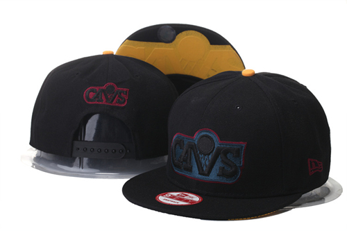 Cavaliers Team Logo Black Yellow Adjustable Hat GS