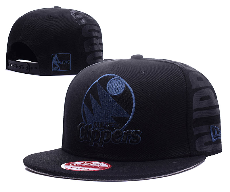 Clippers Team Logo Black Adjustable Hat GS