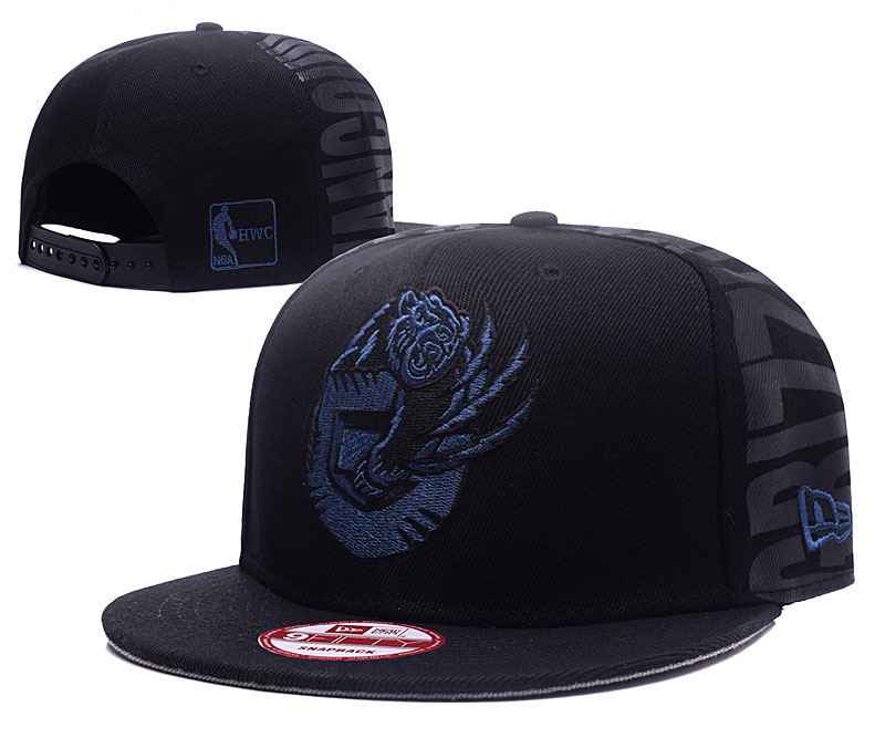 Grizzlies Team Logo Black Blue Adjustable Hat GS