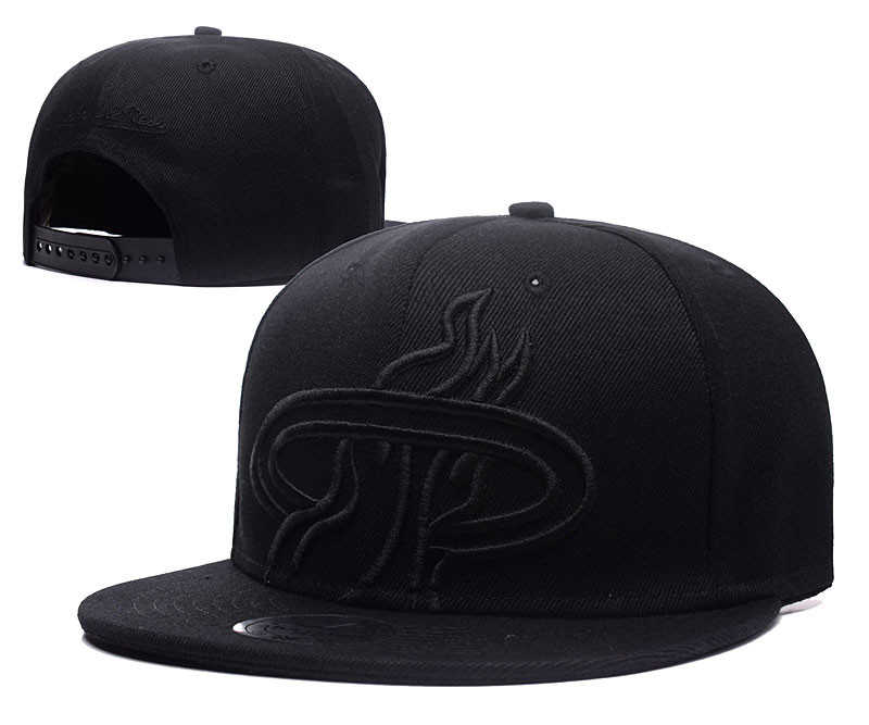 Heat Fresh Logo All Black Mitchell & Ness Adjustable Hat GS