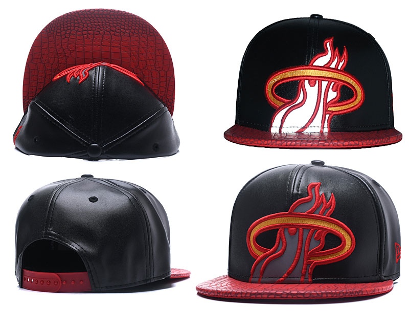 Heat Team Logo Black Red Adjustable Hat GS