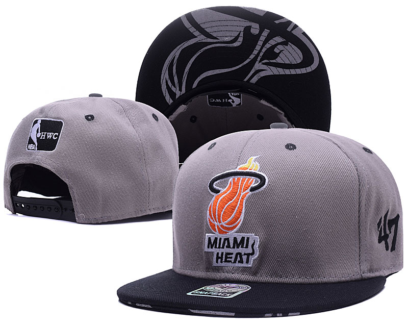 Heat Team Logo Gray Black Adjustable Hat GS