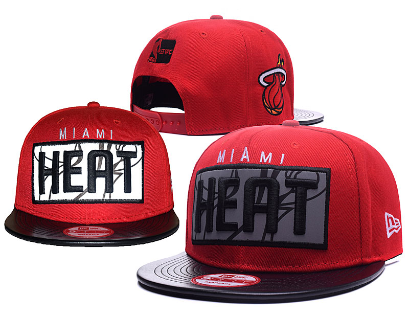 Heat Team Logo Red Black Adjustable Hat GS